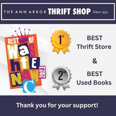 2023 Current Magazine winner in the Best Thrift Shop and 2nd place in the Best Used Books categories.