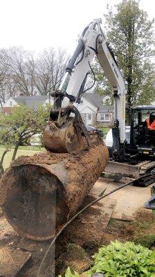 1000 gallon tank removal