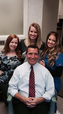 Meet the Morrison Cosmetic Dentistry team! Dawn, Michelle, Stacey, and Dr. Morrison!