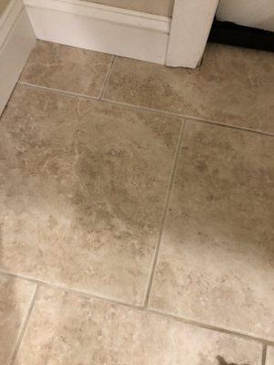 Basement tile floor AFTER. So clean!!