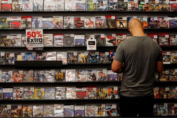 Guy buying games