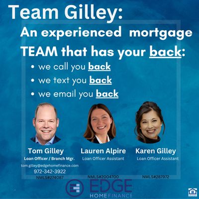 Team Gilley has your back!