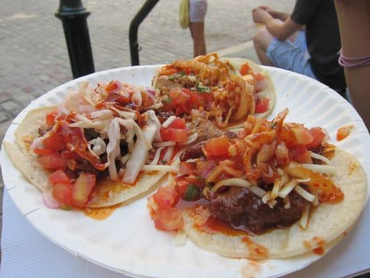 Korilla BBQ: selection of three tacos