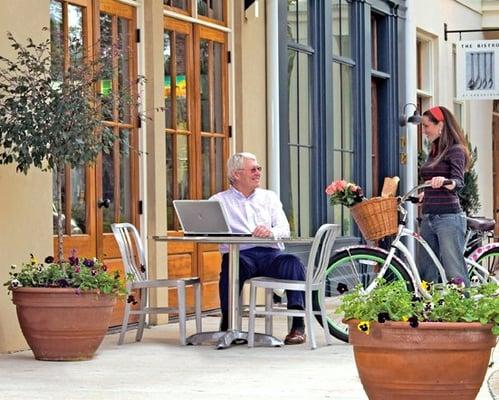 Habersham's Marketplace offers storefronts, eateries and  loft living along with the town's own post office and firehouse.