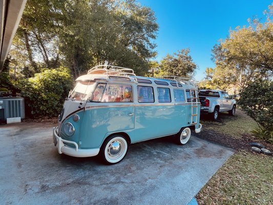 Classic Volkswagen van after a ceramic coating $500