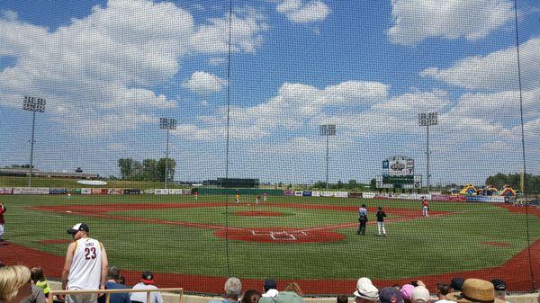 View from behind home plate at the Crushers game