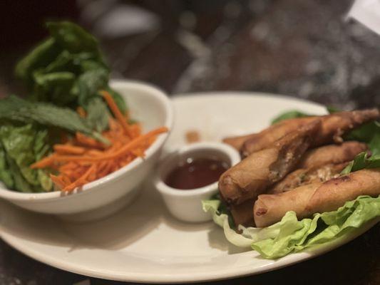 Crispy Thai Shrimp & Chicken Spring Rolls