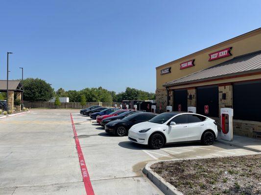 8 Supercharger stalls on the west side of the building.