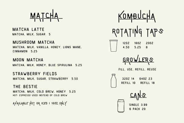 Matcha & Kombucha