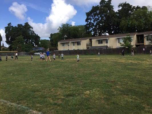 He soccer a goal right before the end of game whistle... With his left foot!