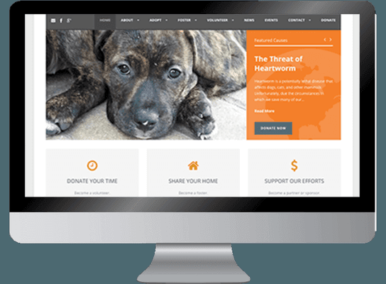 Non-profit Animal Rescue Web Design by Conversion Strategies, Inc. in Lombard, IL