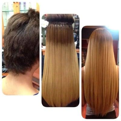 Change your style don't wait to grow your hair having the 100% human extensions excellent quality of hair