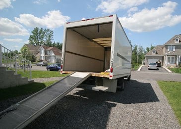 A moving Ur Way Truck waiting to be loaded.