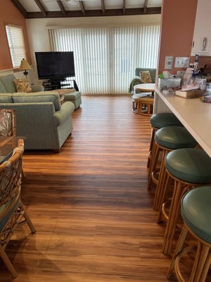 Flooring install throughout a home in Stone Harbor.