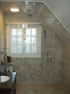 One of many shower installations performed by ALLSTATE GLASS