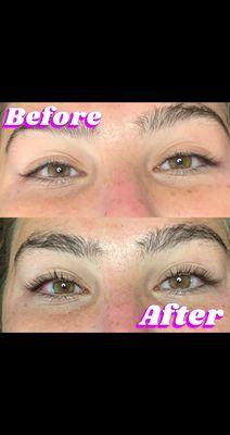 Lash lift done by Alejandra