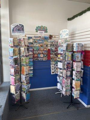 Many greeting cards and post cards!