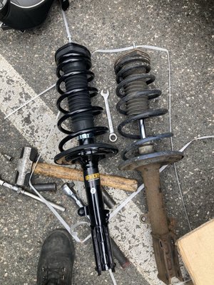 Struts/shocks on a Cadillac STS.