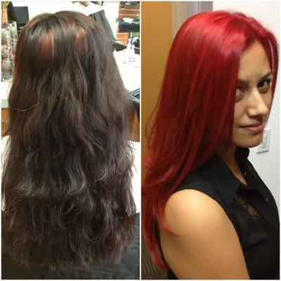 Color correction. Gorgeous, vibrant red!