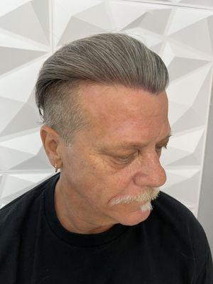 My client Randy's AFTER side frontal pic, Density Session 1.