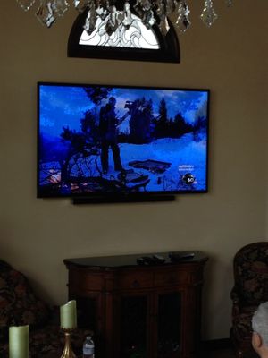 70" With mounted sound bar