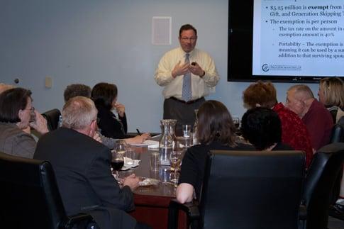 Principal & Founder Stephen Mancini, Esq teaching an Estate Planning workshop