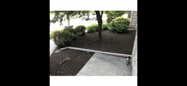 new patio-weed/tree/shrub removal/9 yards mulch install- White Fish Bay