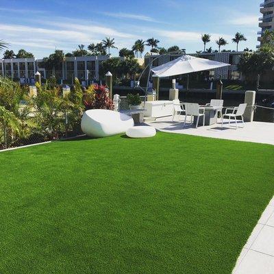 Call us today to help transform your pool deck into a tropical oasis. I love how this turf project came out. Nice and clean!!