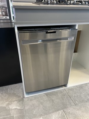 The replacement dishwasher, making sure the stainless matched the rest of the kitchen.