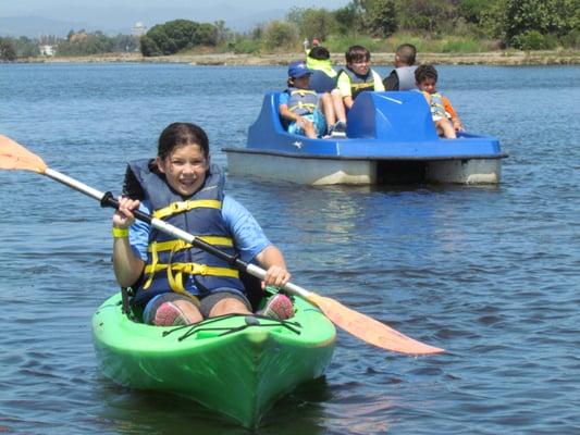 kayaking/paddle boating on Shoreline Lake