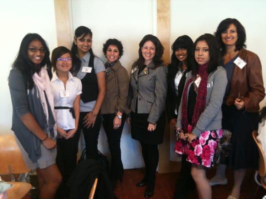 Empowering through education: Ms. Klat with her student mentees at Guardian Life's Girls Going Places Conference, hosted by Hunter College.