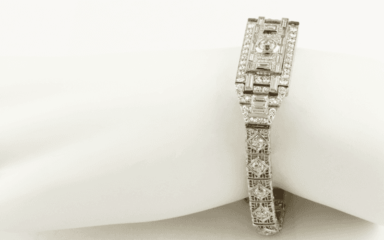 Estate Jewelry -- Art Deco-style Diamond Bracelet --