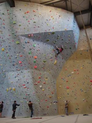 Another climber doing LEAD Climbing at BOULDER's Movement Climbing & Fitness March 2nd 2013 visit.