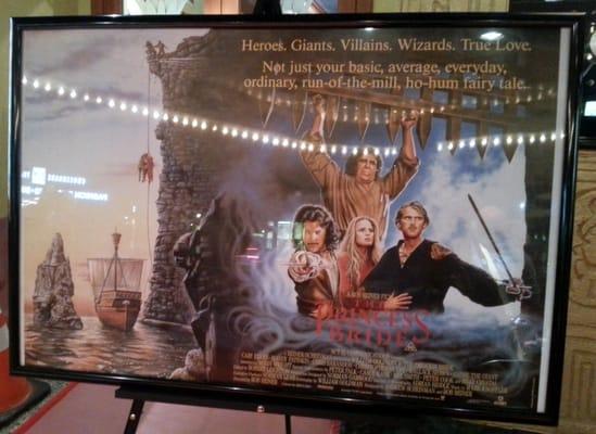 Large Princess Bride poster set up for the event