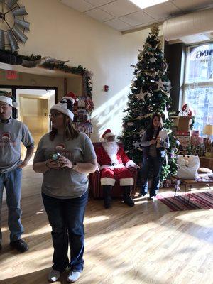 Santa Claus visited Wyoming Home to see the good boys and girls!