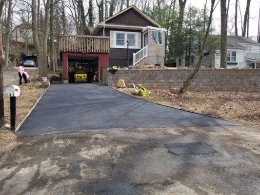 New Asphalt driveway