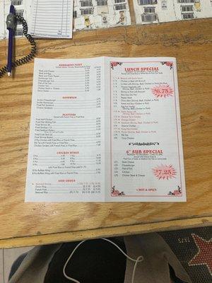 Menu Menu