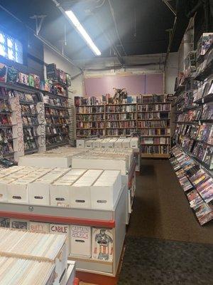 The space about a quarter of their comic stock