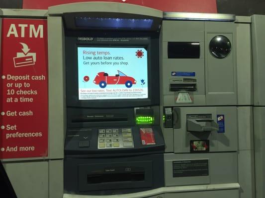 You can make deposits or talk to a teller right through the ATM