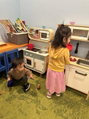 Pretend Play Area @Dentist office, they did not want to leave. They loved it! There's so much in there . Pic does not suffice