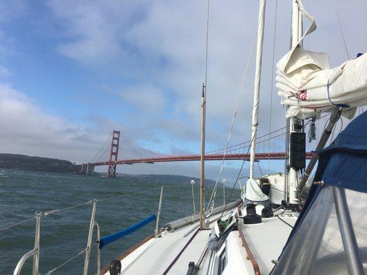 Approaching Golden Gate Bridge