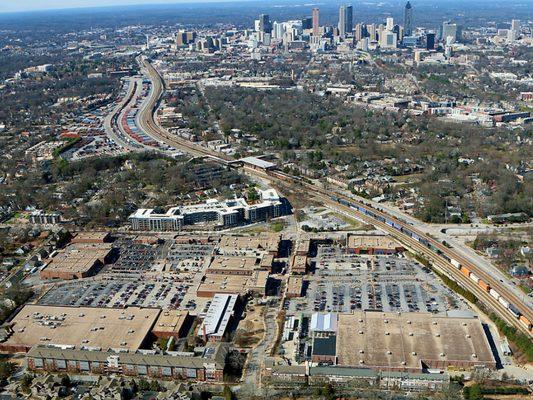 A fantastic birds-eye view of Edgewood Retail District on another beautiful sunny day in Atlanta!