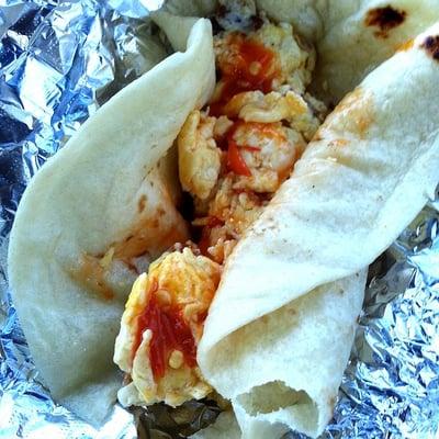 bacon & egg breakfast burrito