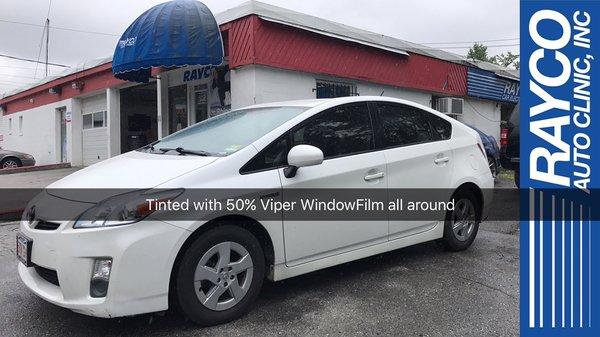 A Toyota Prius Tinted with Viper Window Film!