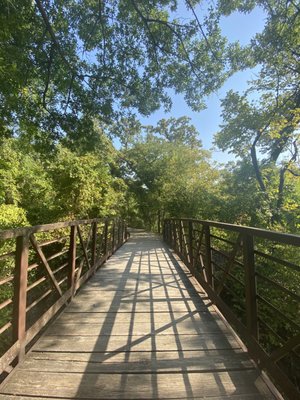 The bridge on the walking trail