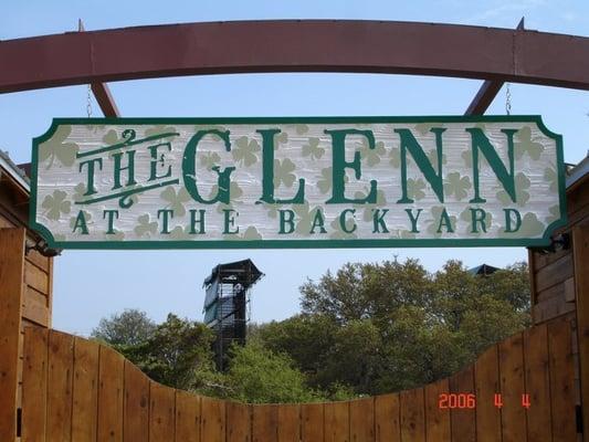 Carved, handpainted, redwood sign