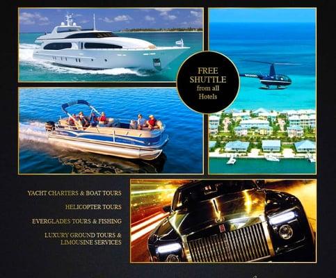 Yacht Charters - Limousine Service - Helicopter Tours - Luxury & Exotic Car Rental