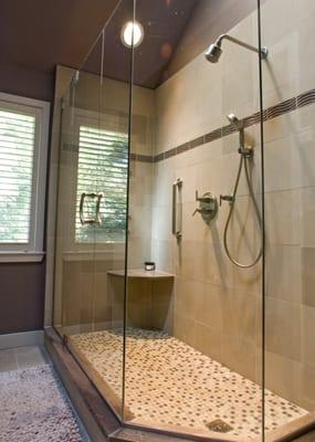 Glass Enclosed Shower