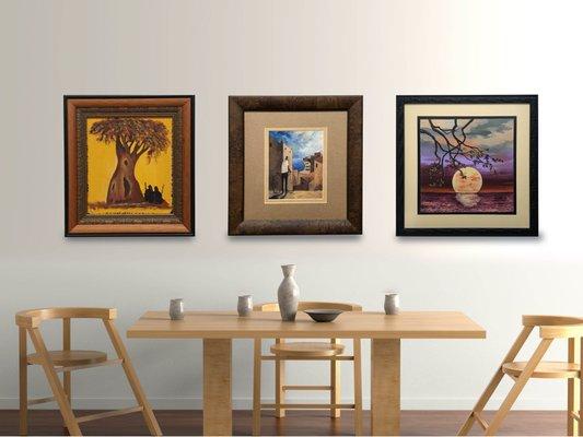 Paintings, print different frame styles to choose from.