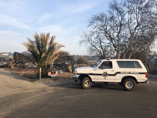 Malibu Patrol was assisting with the Woolsey Fire and ensuring clients homes were safe and secure